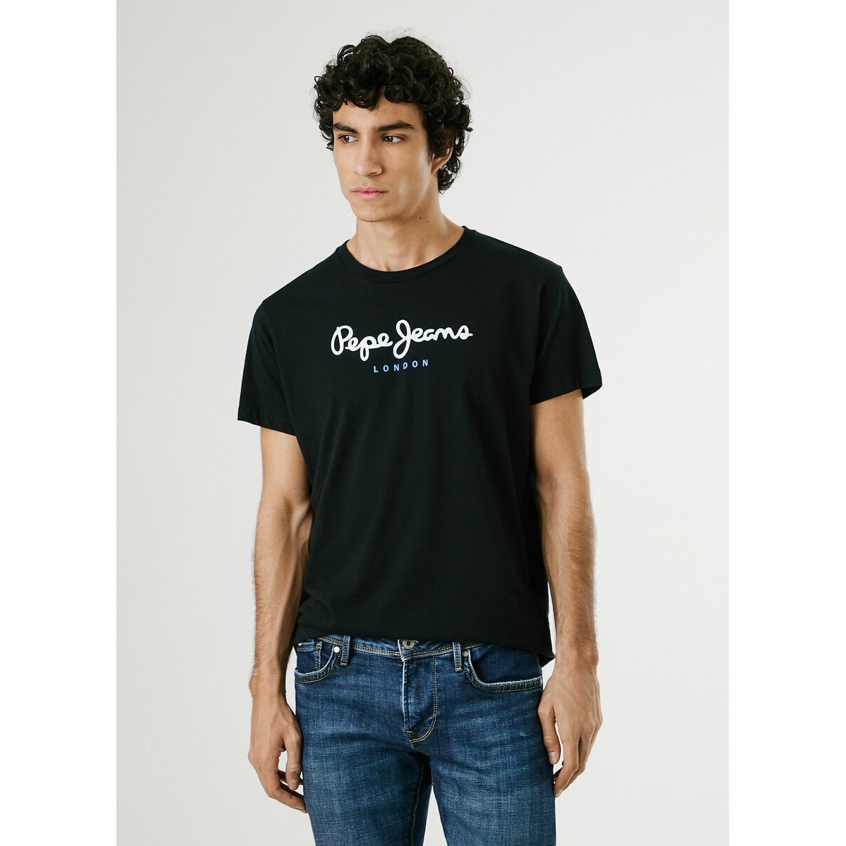 Pepe Jeans Eggo Crew Neck T-Shirt Men's Black Xxl