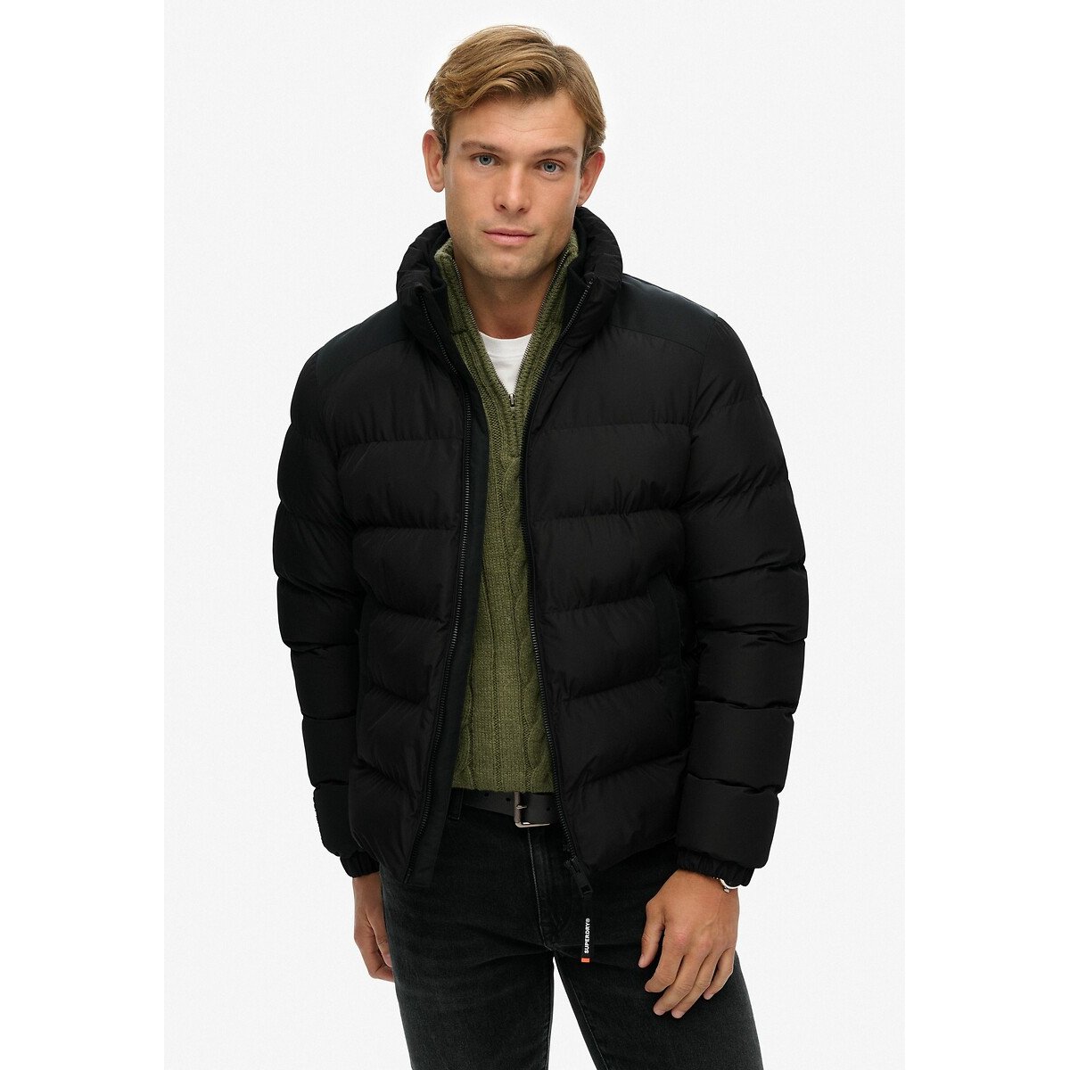 Superdry Men's Black Sports Non-Hooded Padded Jacket Medium