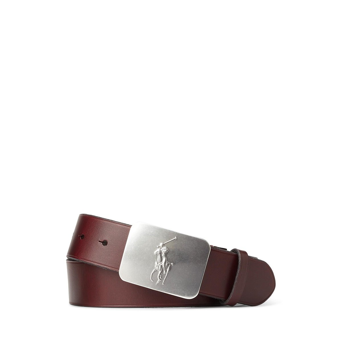 Polo Ralph Lauren Leather Pony Plaque Belt Men's Dark Brown Medium