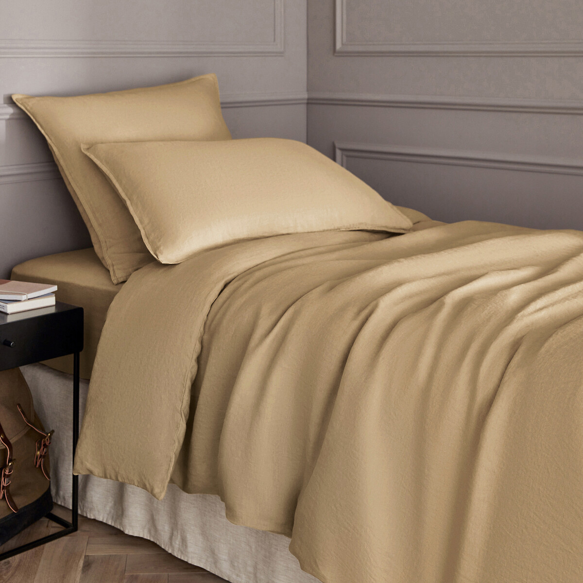 Am.pm Elina Washed Linen Child's Duvet Cover Unisex Camel Single (140X200cm)