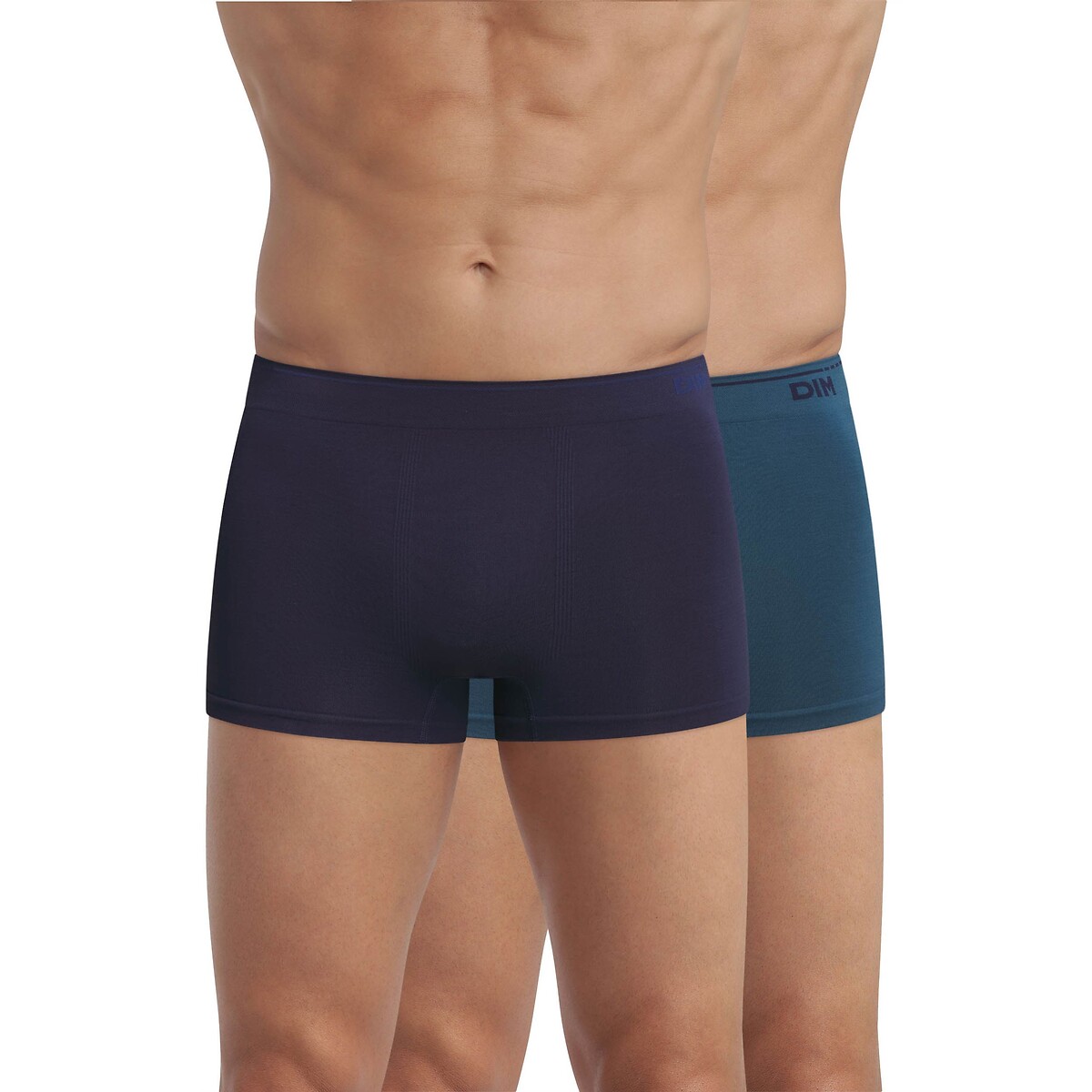 Dim Pack Of 2 Seamless Cotton Hipsters Men's Navy + Blue Extra Large