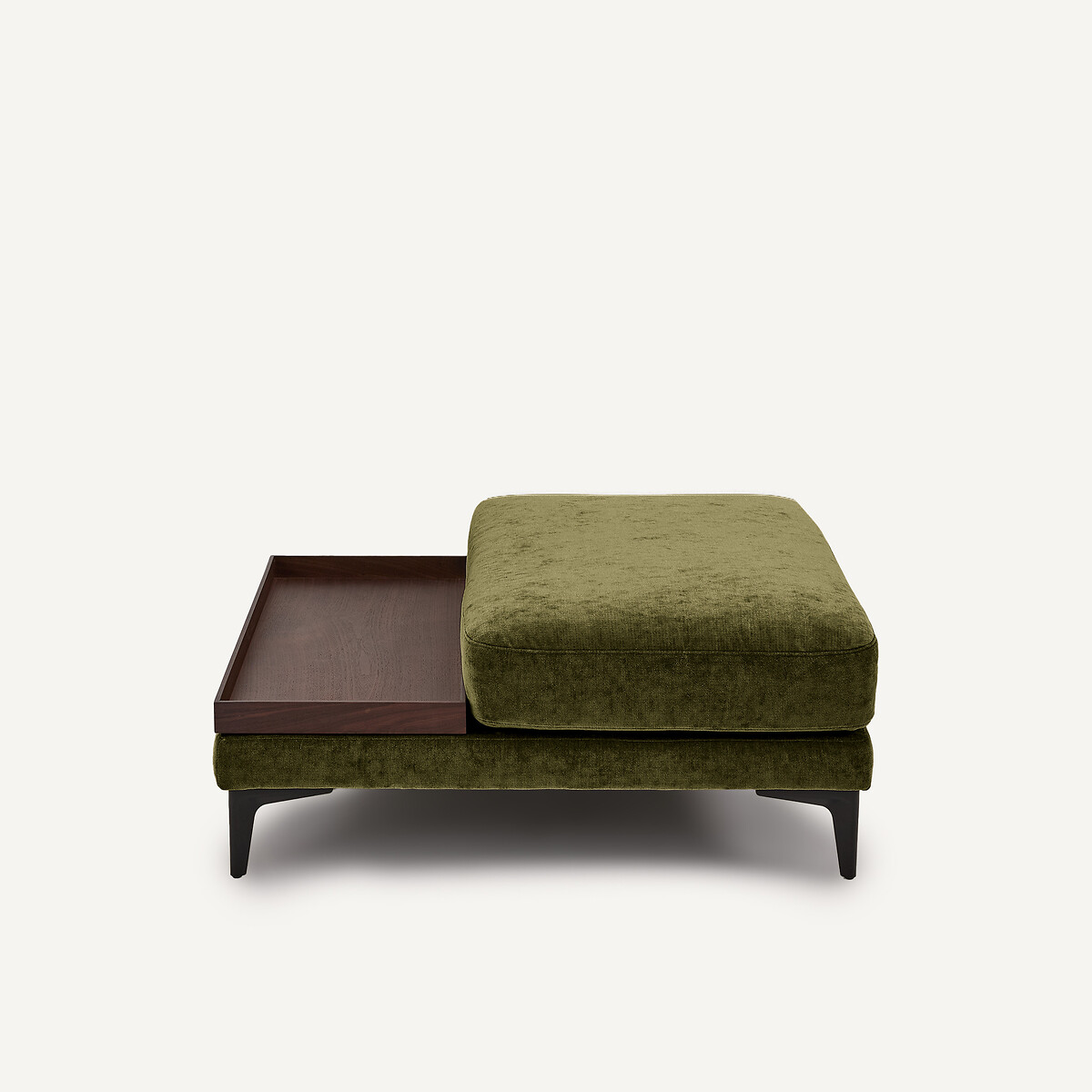 EMMANUEL GALLINA X AM.PM Voetensteun met dienblad, fluweelmix, MODERNISTE, ontwerp Emmanuel Gallina