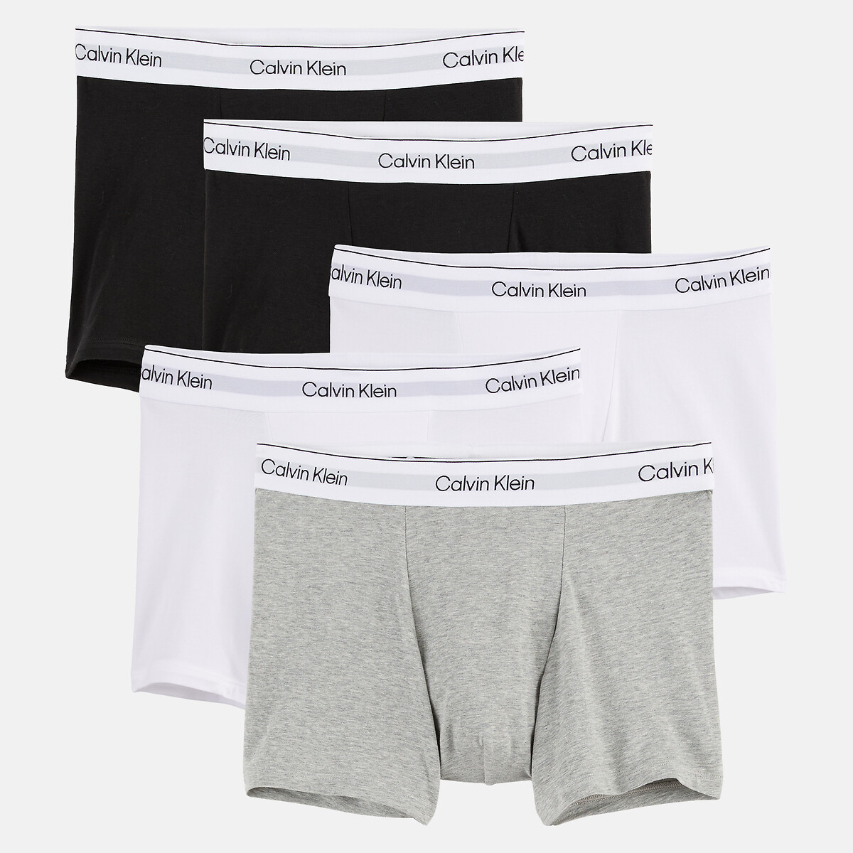 Calvin Klein Men's White 5 Pack Relaxed Fit Trunks - Image 3