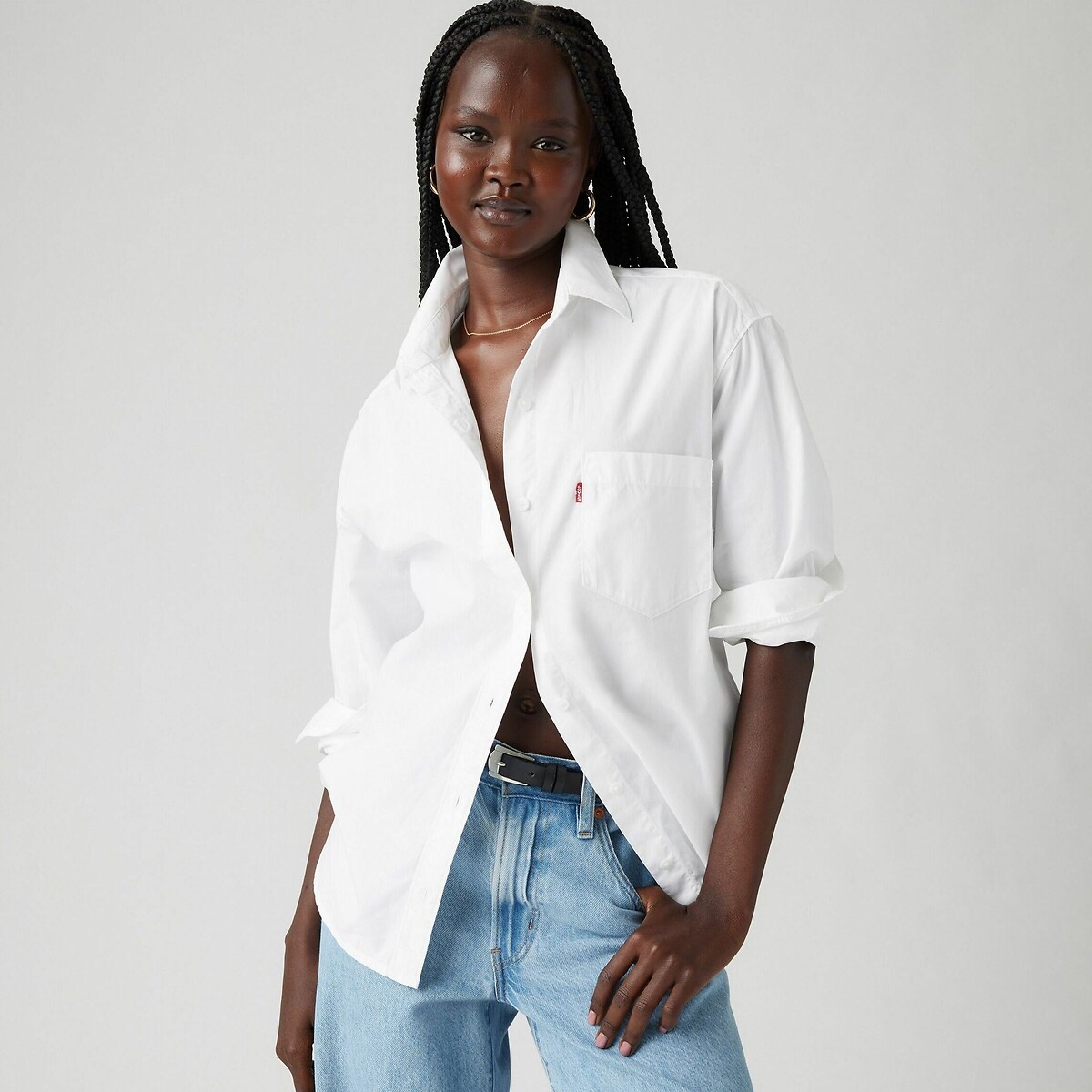 Levi's Harlie Bf Shirt Women's Bright White Medium