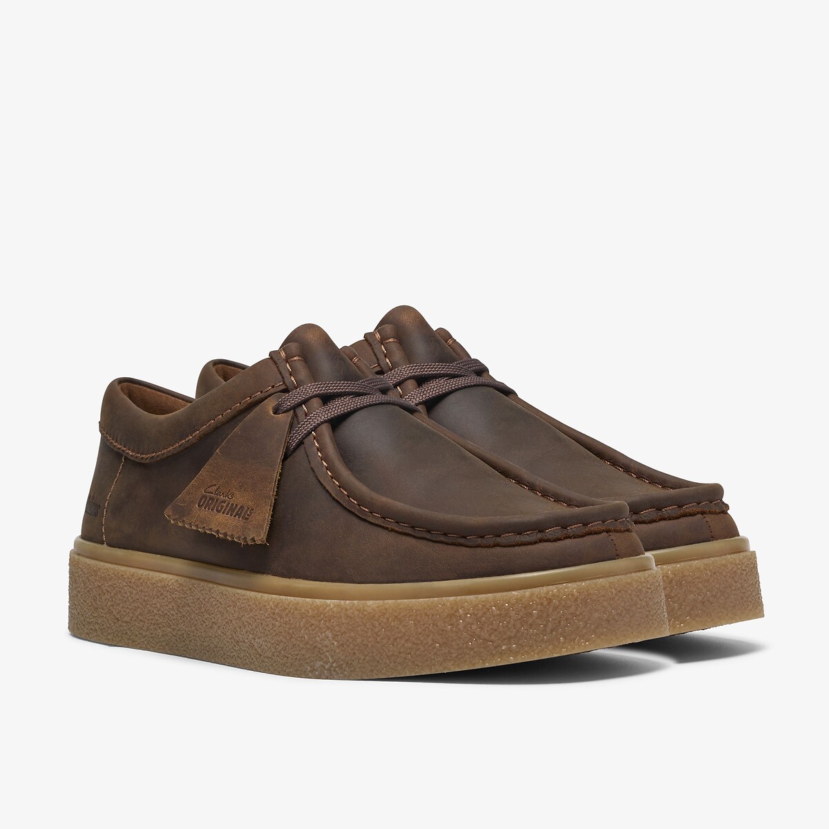 Clarks Boxbee Walla Leather Shoes Men's Brown Size 43 (9)