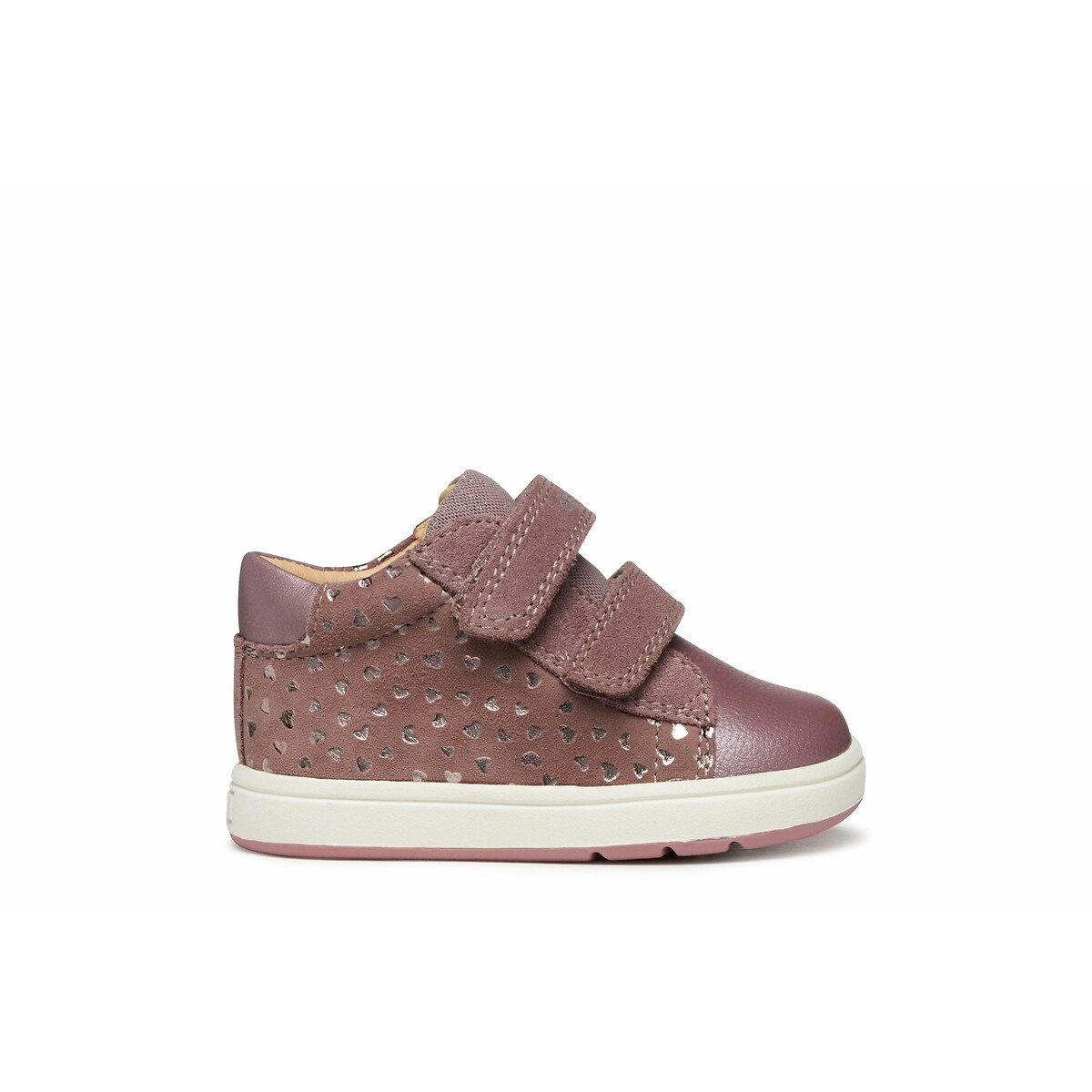 Geox Biglia Trainers With Touch 'N' Close Fastening Pink Size 21 (4.5) Kids