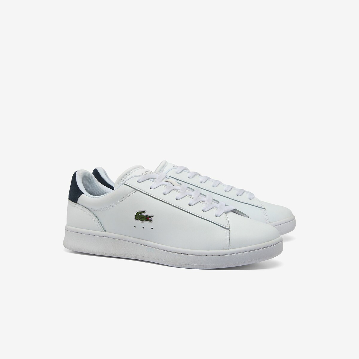 Lacoste Men's White/Blue Carnaby Set Low Top Trainers Size 45