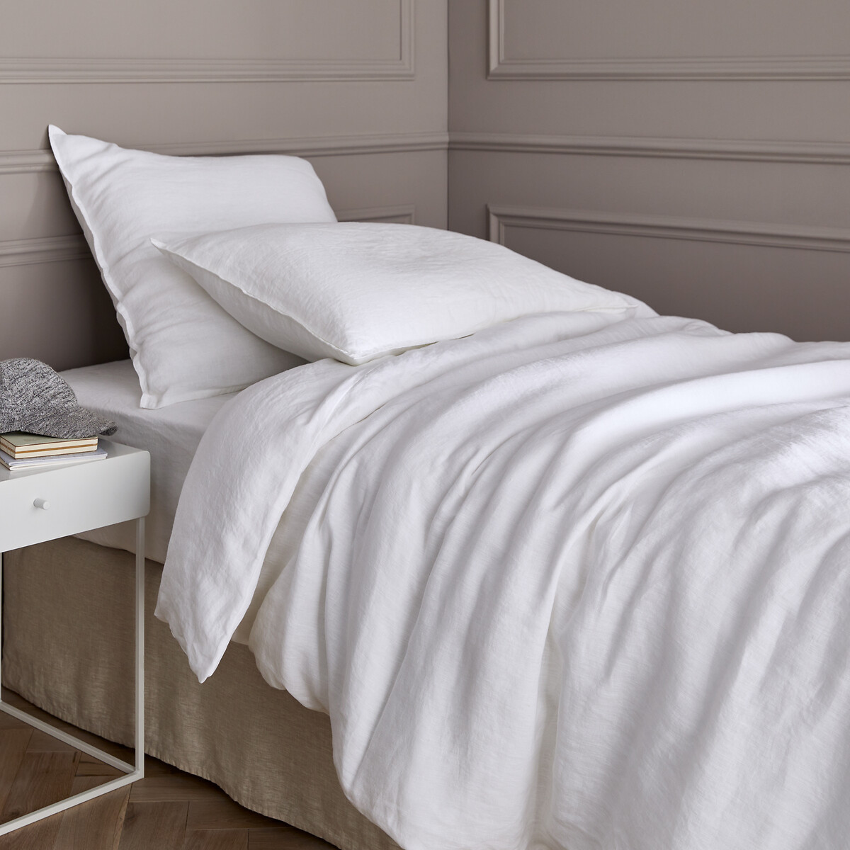 Am.pm Elina Washed Linen Child's Duvet Cover Unisex White Double (200X200cm)