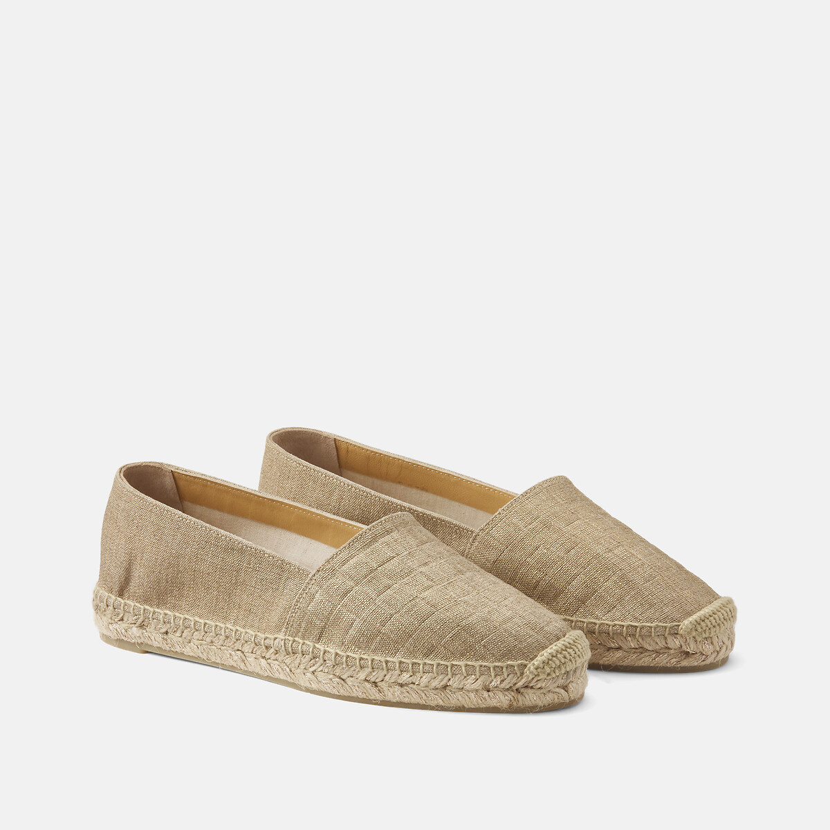 Castaner Kenda Canvas Flat Espadrilles Women's Platinum Size 40 (6.5)