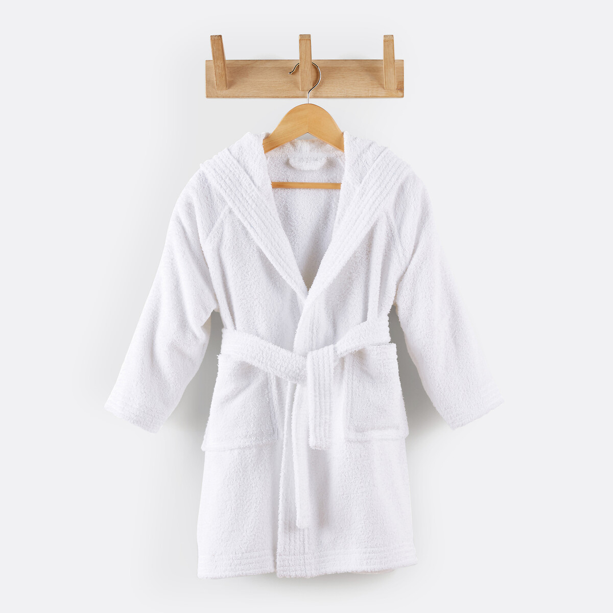 La Redoute Interieurs Scenario Child’s Hooded Bathrobe Unisex White Size 8