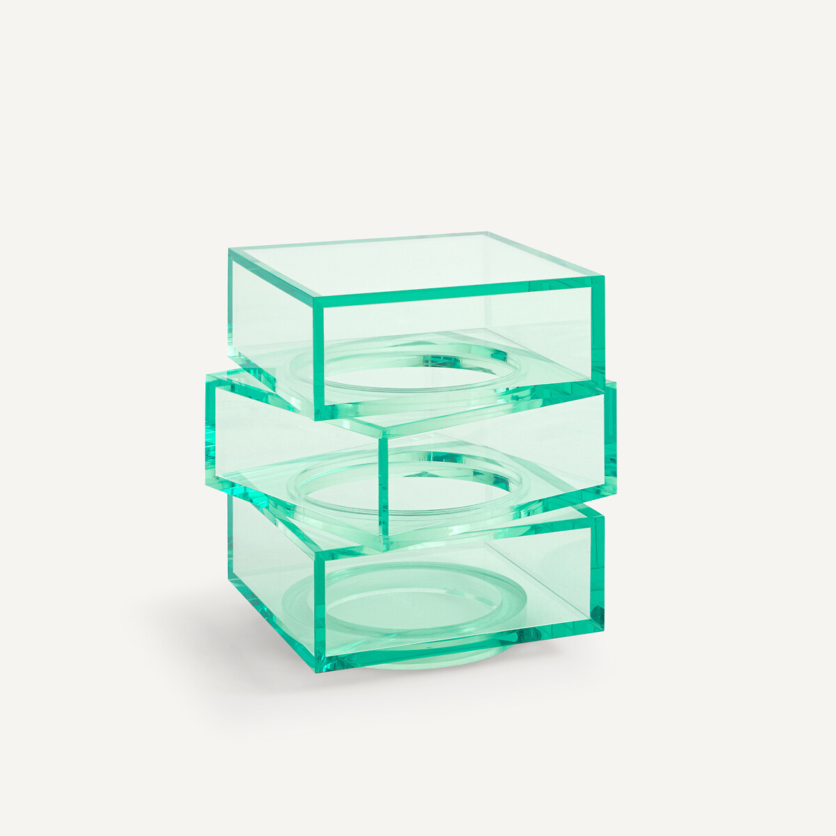 Am.pm Akrili Acrylic Cube End Table Unisex Sea Green