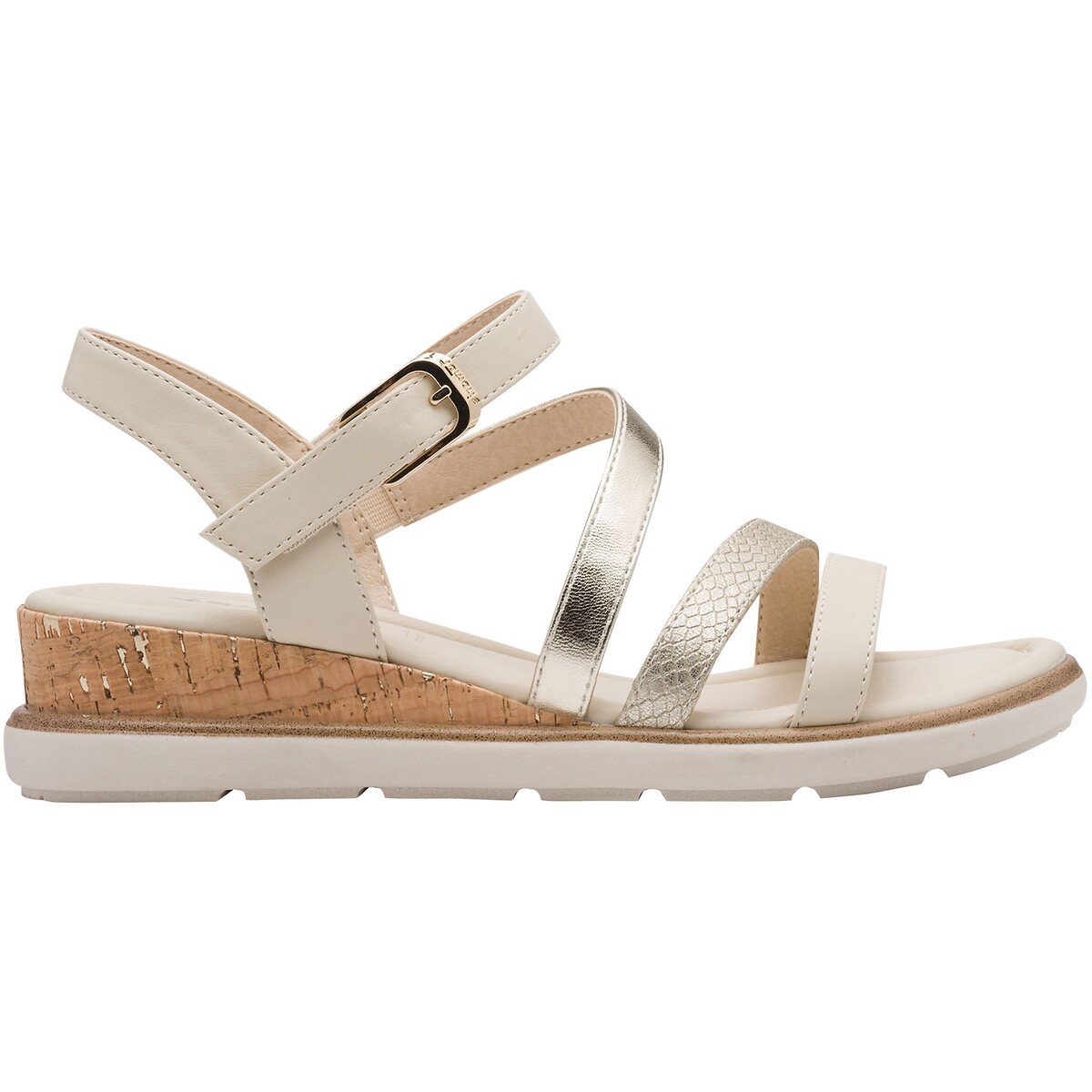 Tamaris Wedge Sandals Women's Ivory Size 41 (7)