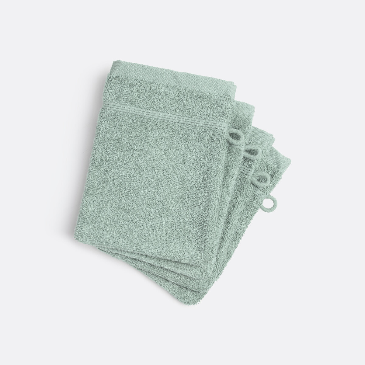 Lote de 4 guantes de baño, de rizo, Zavara. Talla 15x21 cm. Color