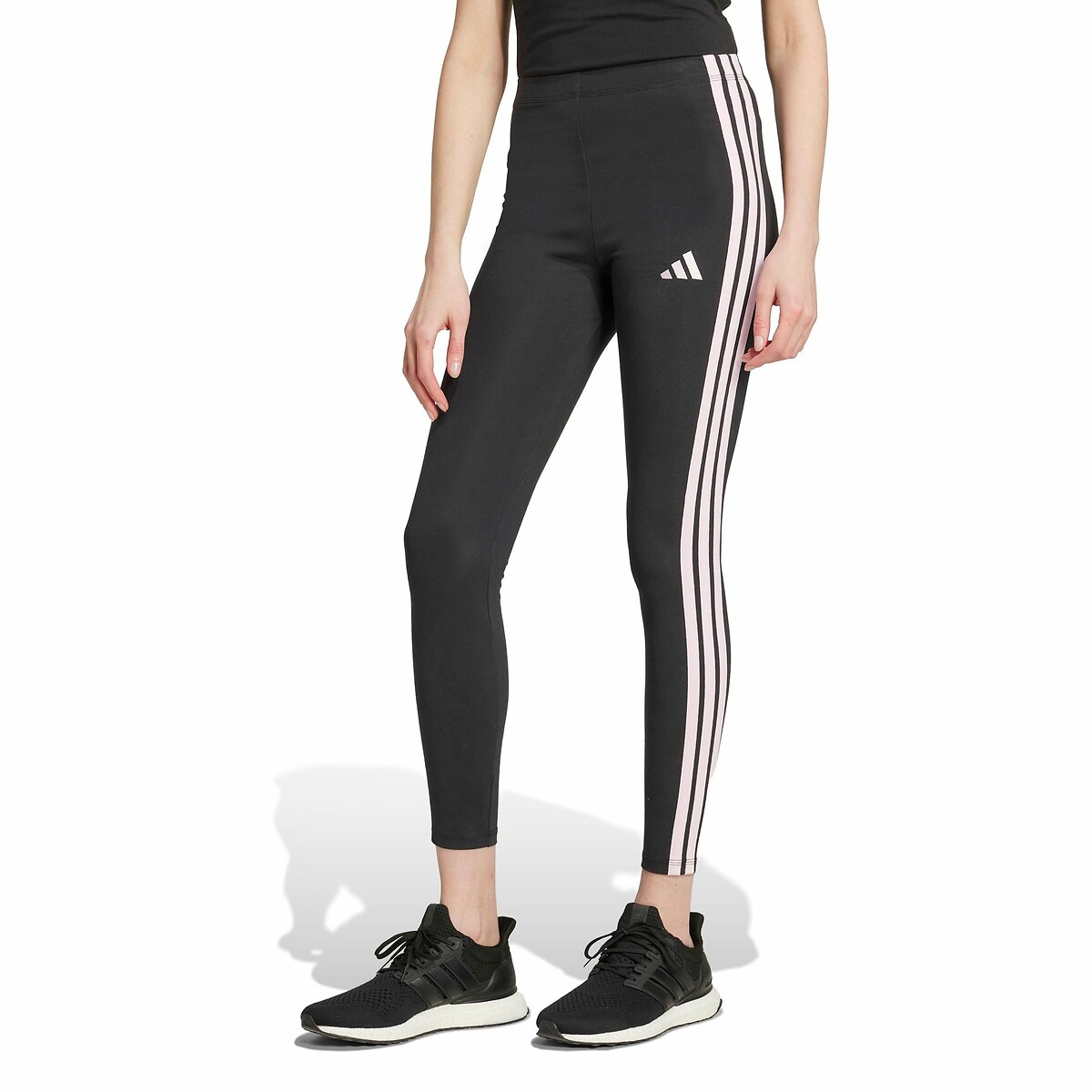 Adidas Sportswear Essentials 3-Stripes Leggings Women's Black/Pink Extra Small