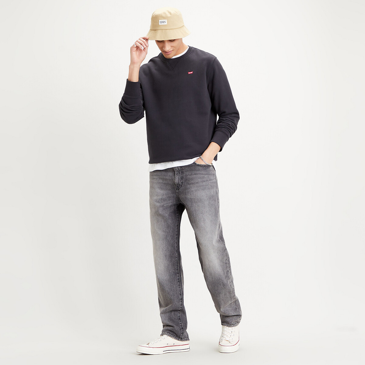 Levi's New Original Sweatshirt With Crew Neck Men's Black Extra Large
