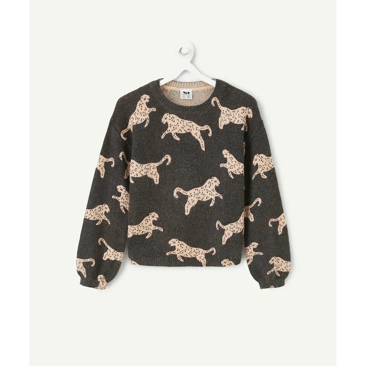 Pull avec imprimé léopard