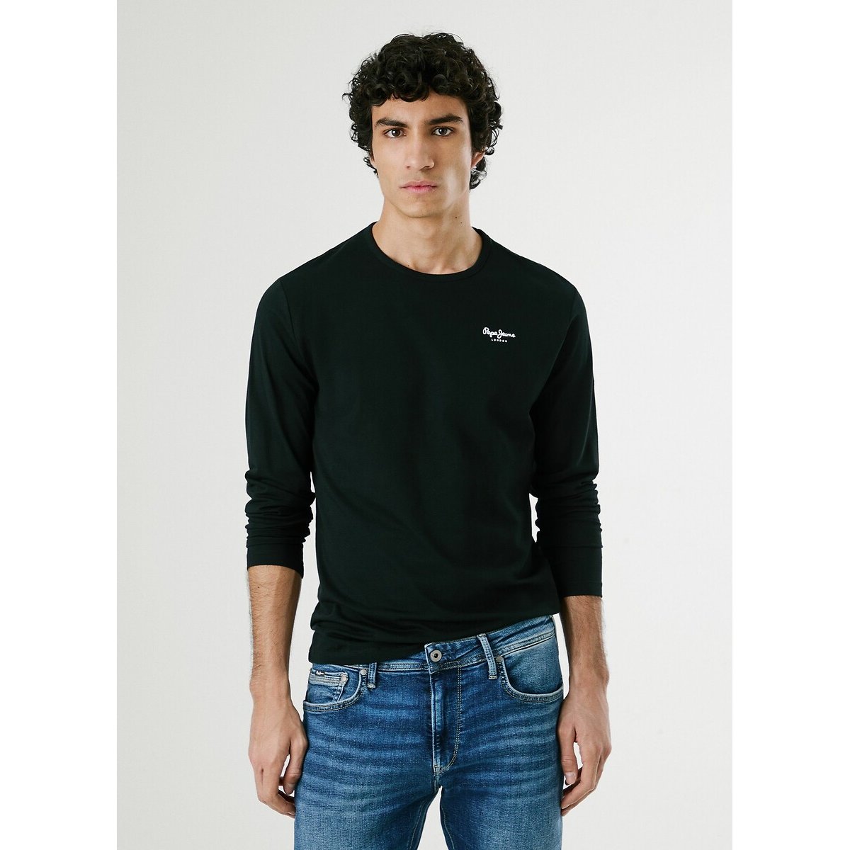 Pepe Jeans Original Stretch T-Shirt With Long Sleeves Men's Black Extra Large
