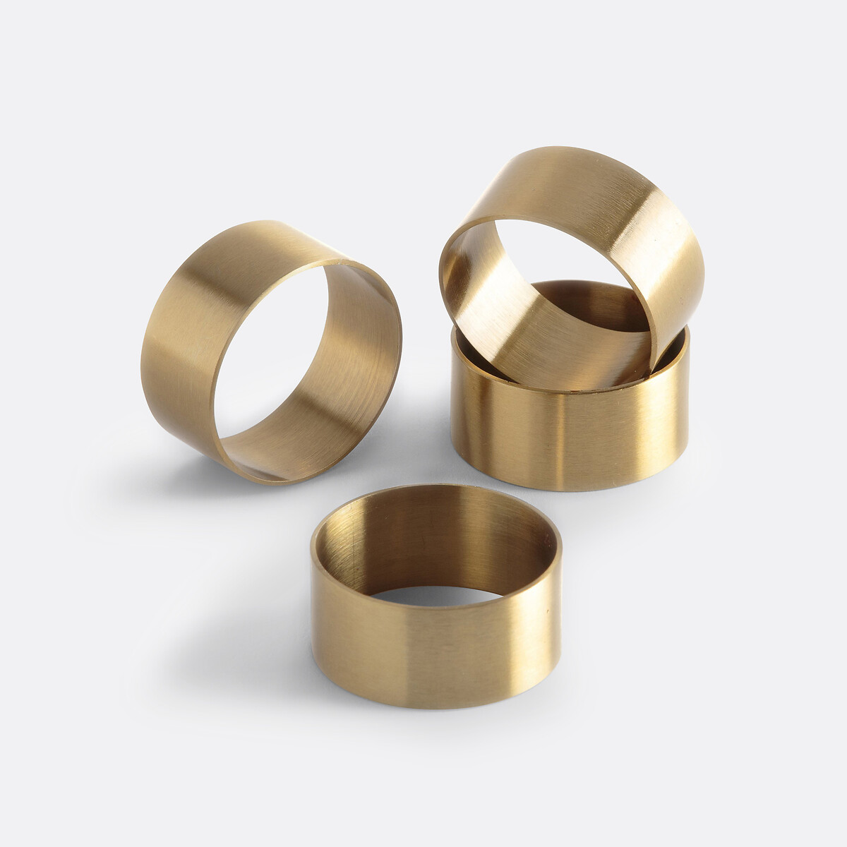 La Redoute Interieurs Set Of 4 Dajan Golden Napkin Rings Unisex Gold-Coloured