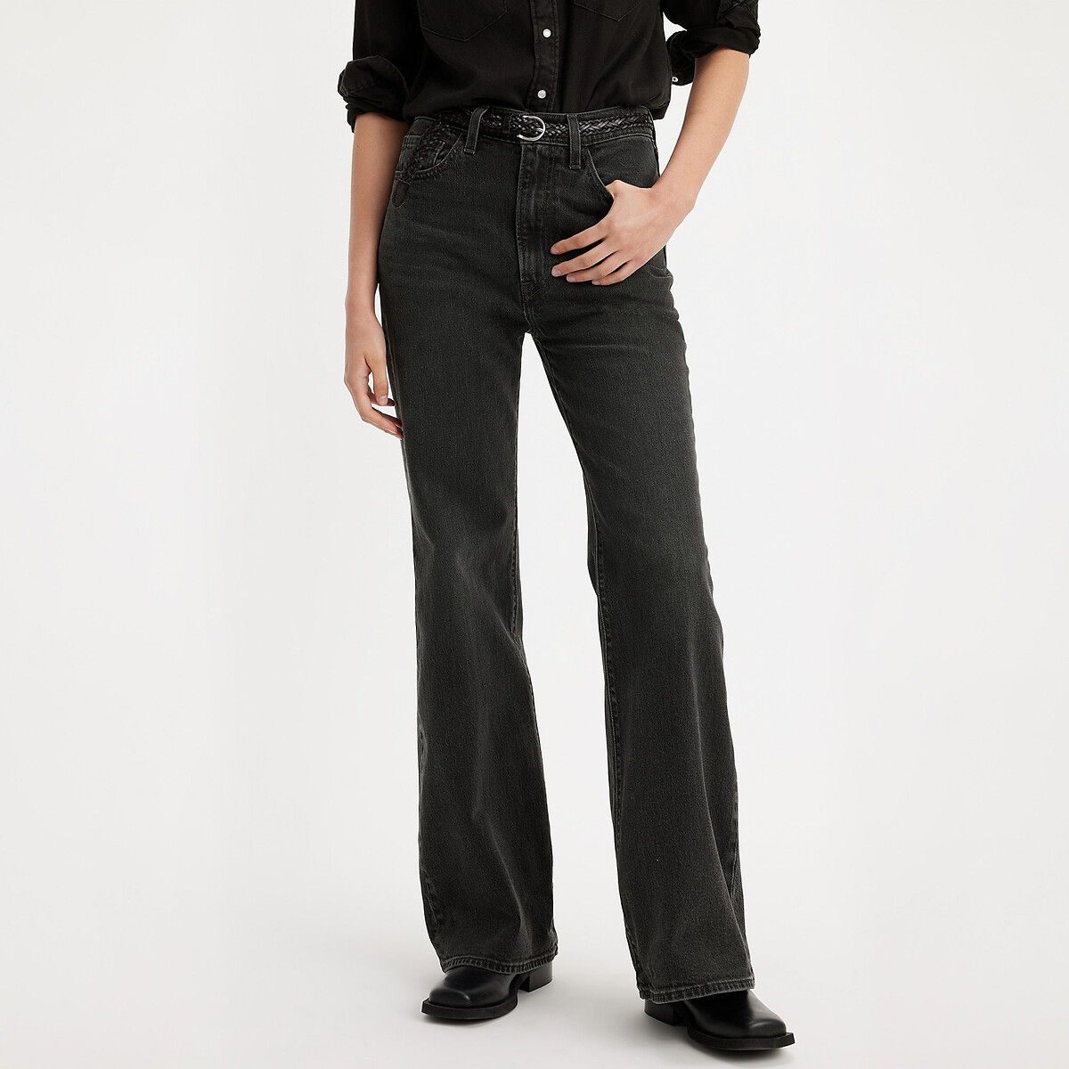 Levi's Ribcage Bells Jeans Women's On The Town No Crackle W27 L30