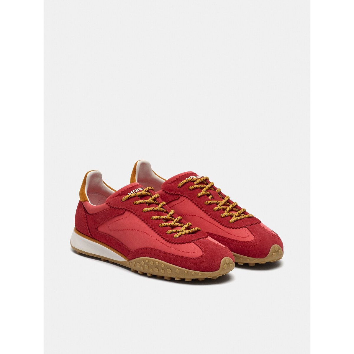 Hoff Bridge Mkii Suede/Textile Trainers Women's Red Size 39