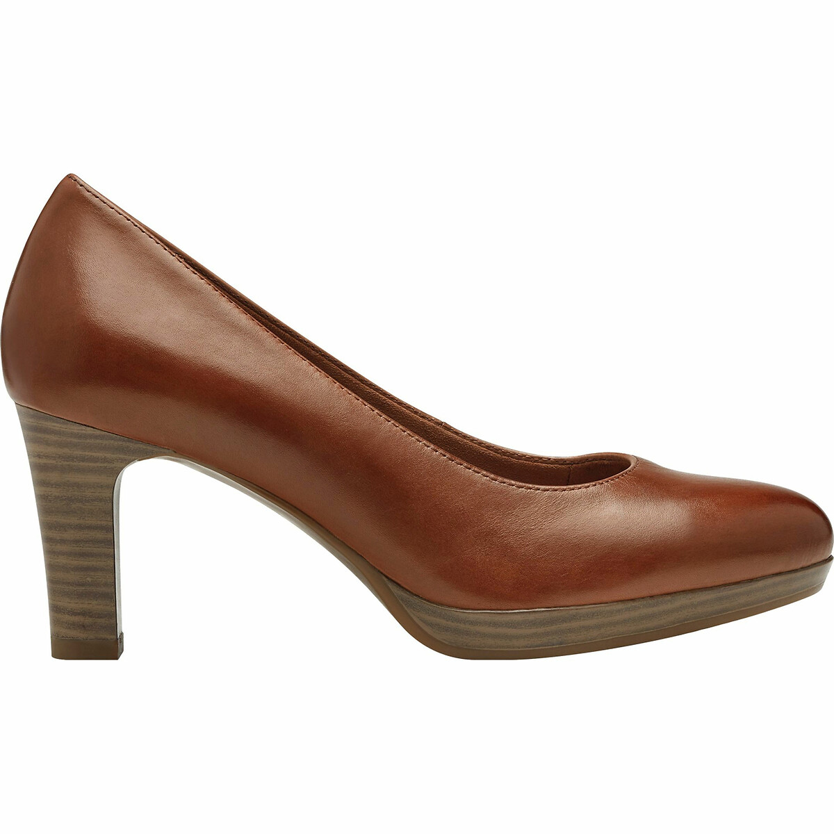 Tamaris Leather Heels Women's Cognac Size 37 (4)