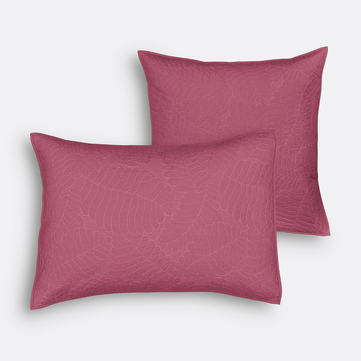 La Redoute Interieurs Tropical Cotton Percale Cushion Cover Unisex Plum 50X70cm