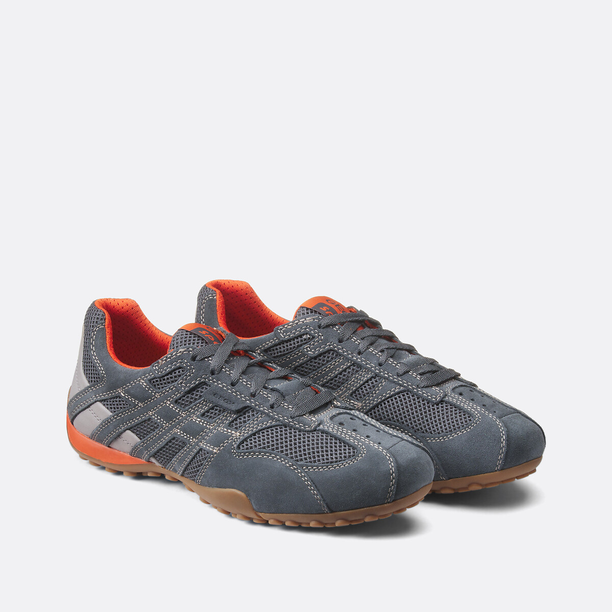 Geox Men's Grey Snake Breathable Trainers Size 41 (7)