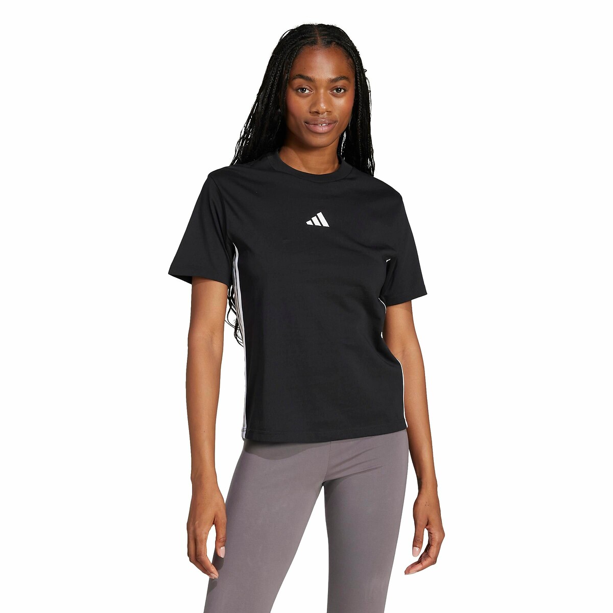 Adidas Sportswear Essentials 3-Stripes T-Shirt Women's Black Small