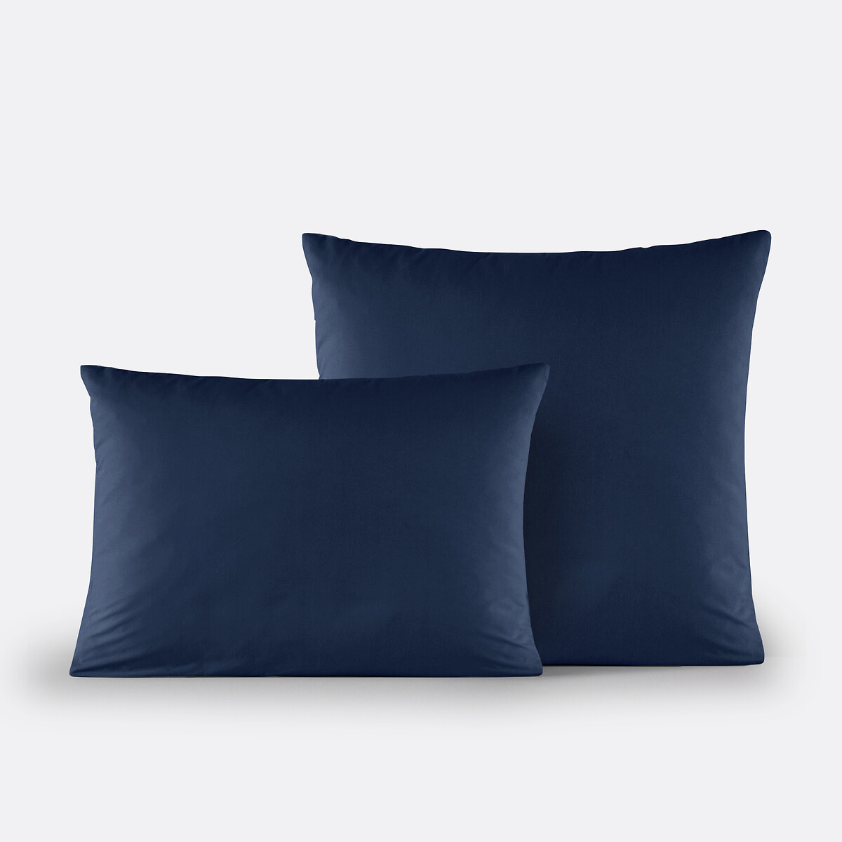 La Redoute Interieurs Scenario Cotton Percale 200 Thread Count Pillowcase Unisex Navy Square (63X63cm)