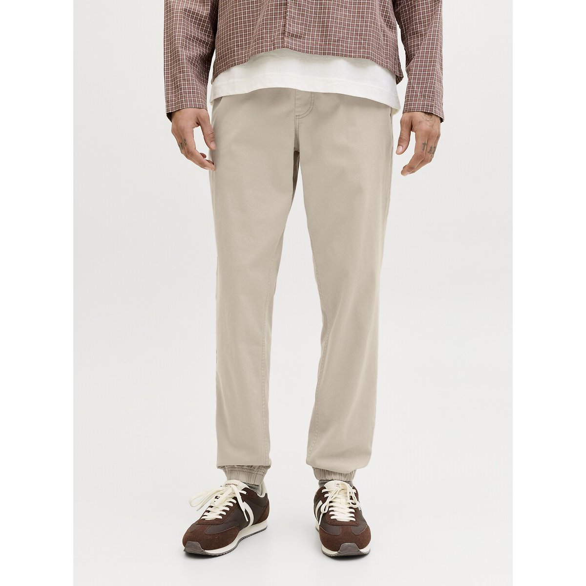 Jack & Jones Drawstring Joggers Men's Beige Extra Large