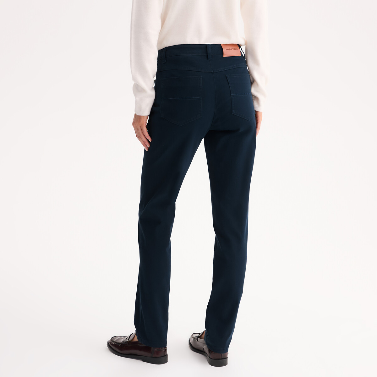 Pantalon droit 5 poches coton stretch