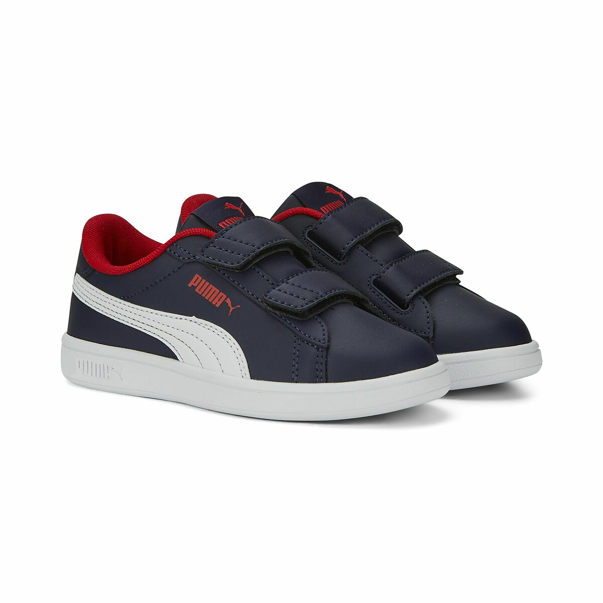 Puma Navy Blue/White Kids Smash 3.0 Trainers Size 33 (1)