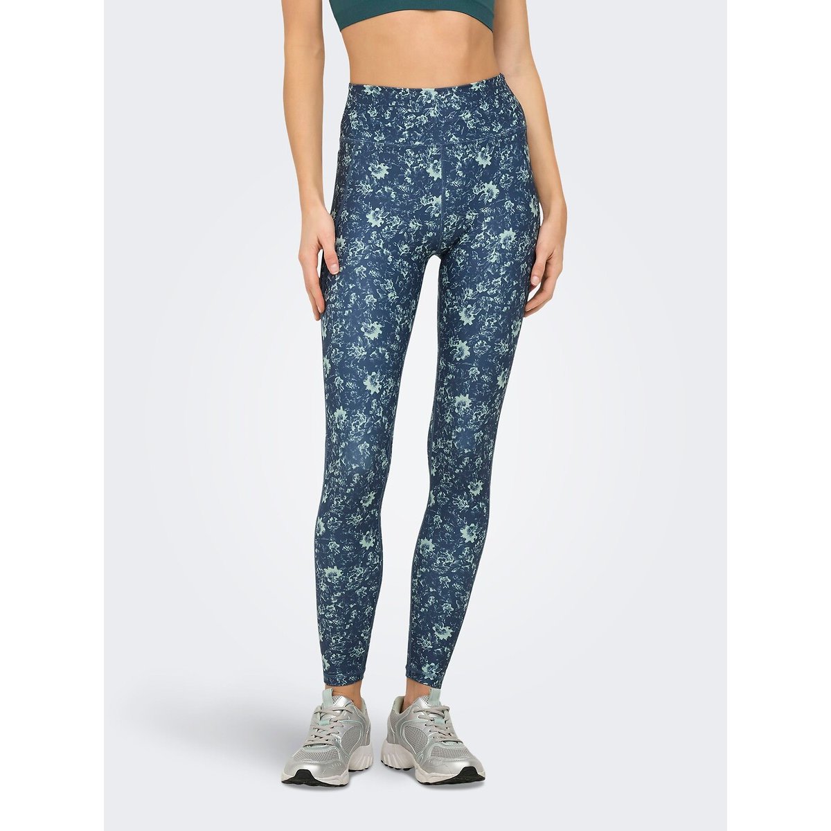 Only Play Printed Sports Leggings Women's Blue Print Medium