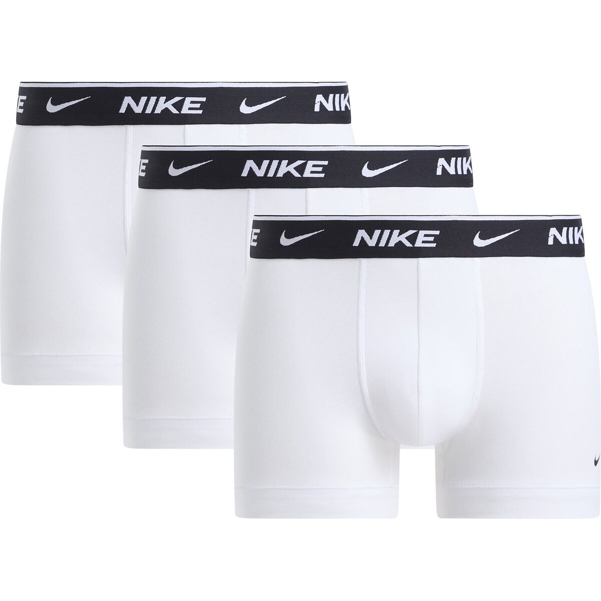 Nike Pack Of 3 Signature Plain Boxer Shorts Men's White + White + White Extra Large
