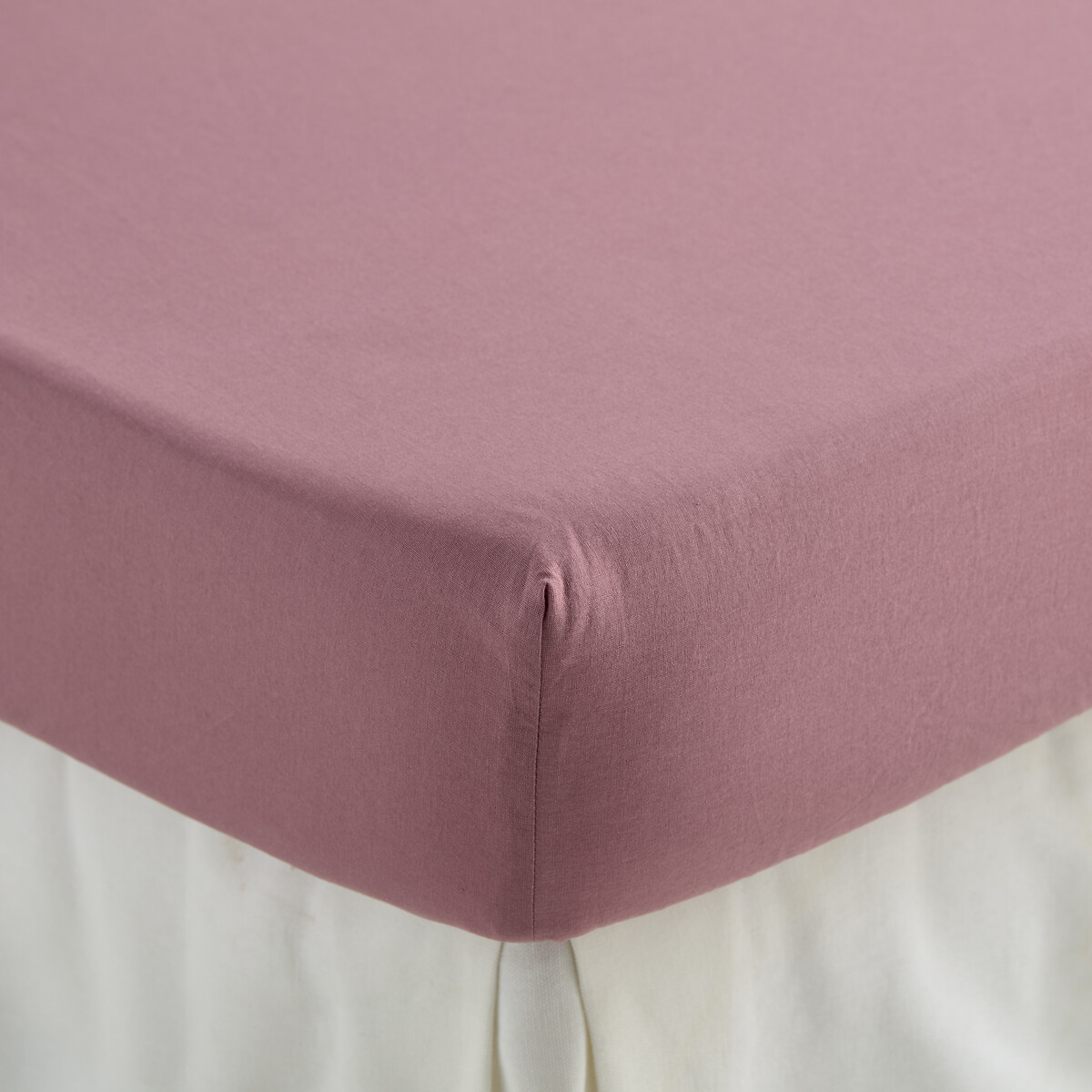 Drap-housse Uni, En Coton Lavé, Bonnet 30 Cm, ANNABA — vue 3