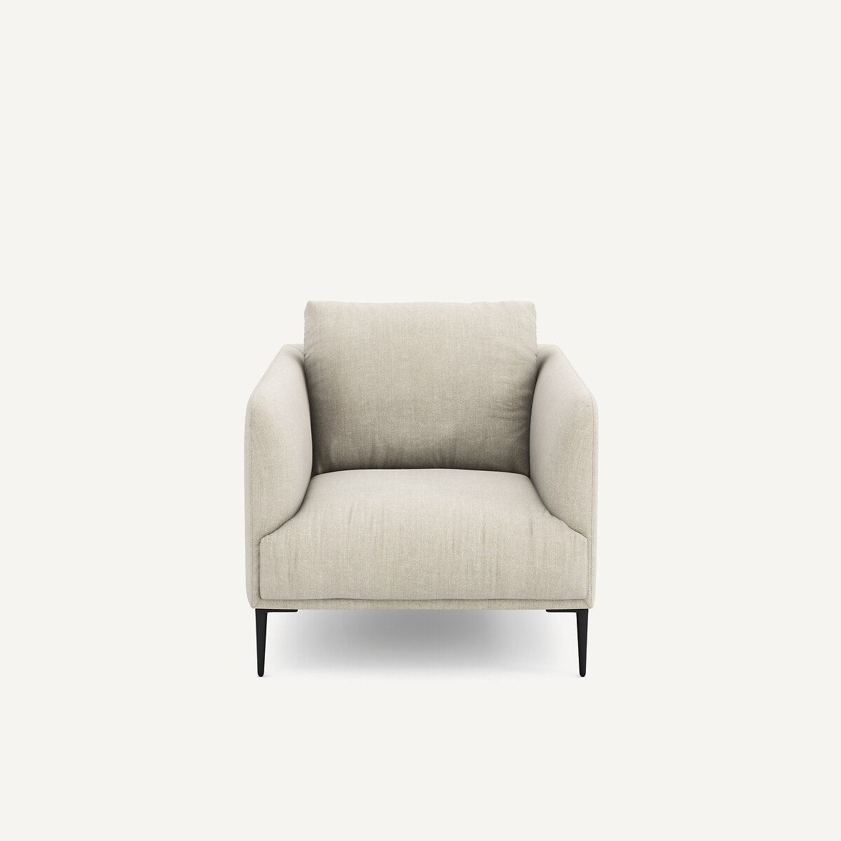 Fauteuil en coton et lin, Oscar, design Emmanuel Gallina