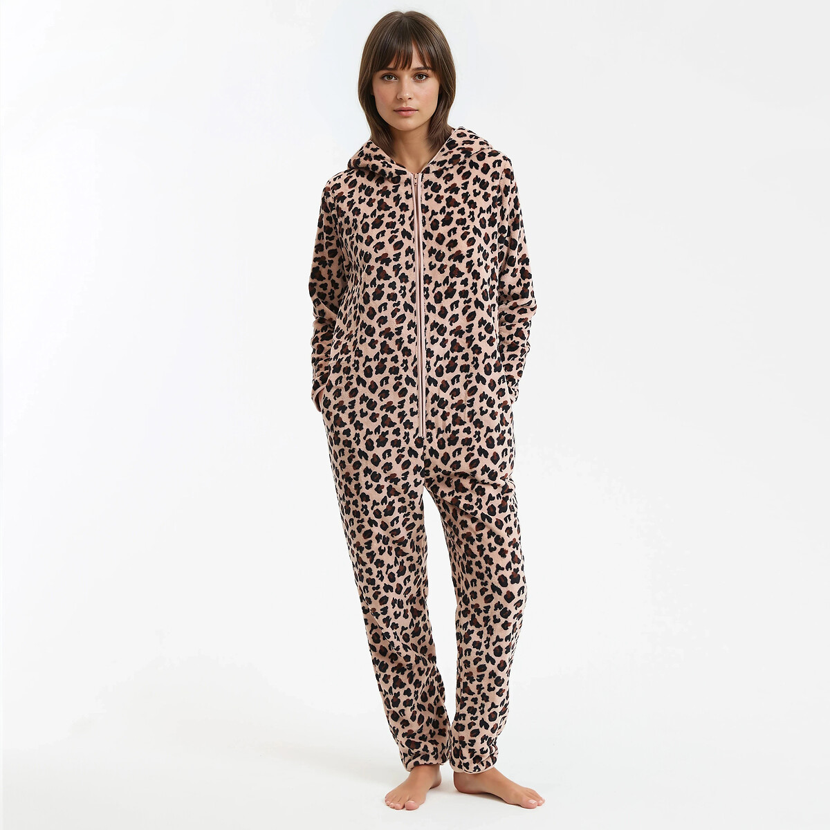 So'home Fleece Onesie Women's Leopard Print 18/20