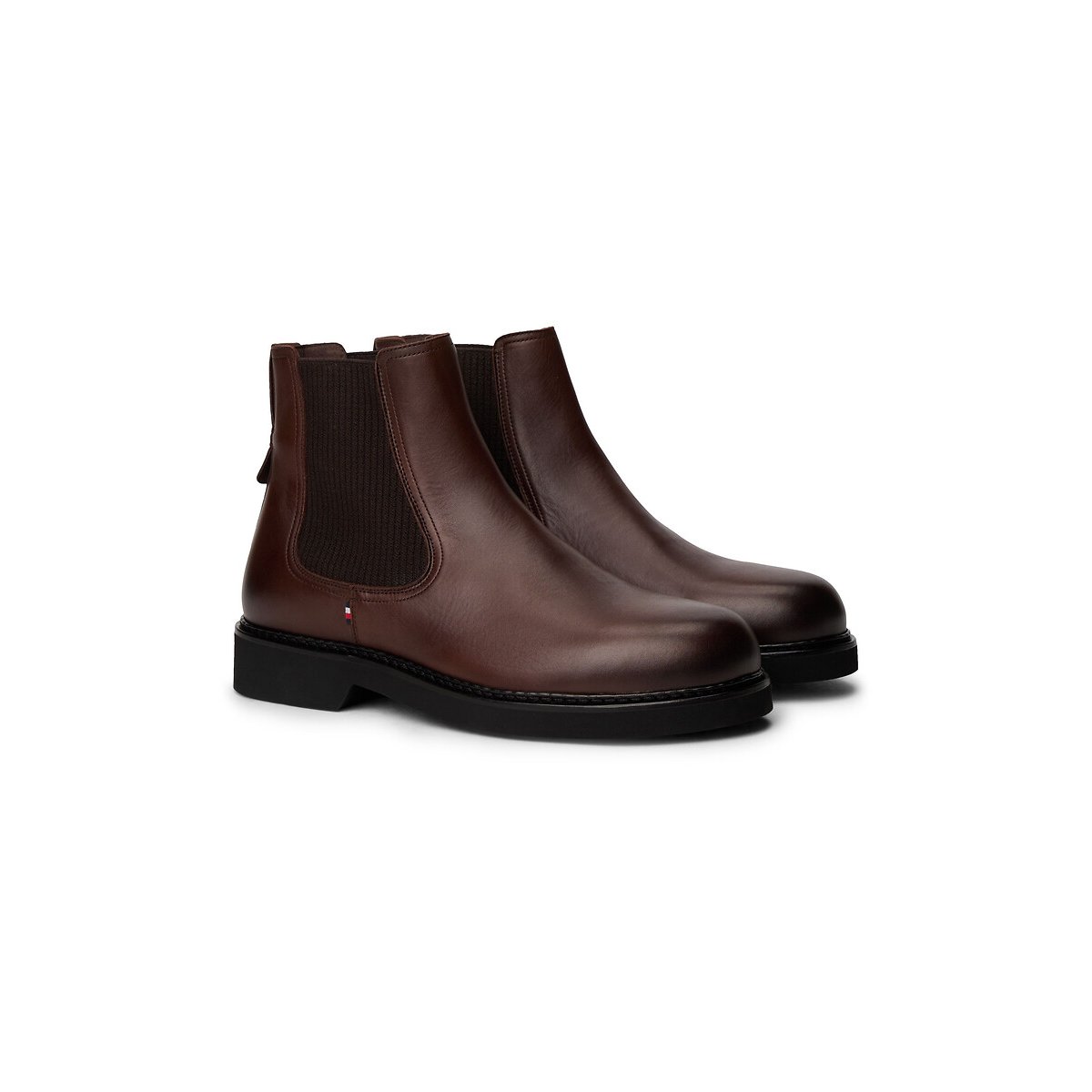 Tommy Hilfiger Chelsea Boots In Ultra-Light Leather Men's Brown Size 40 (6.5)