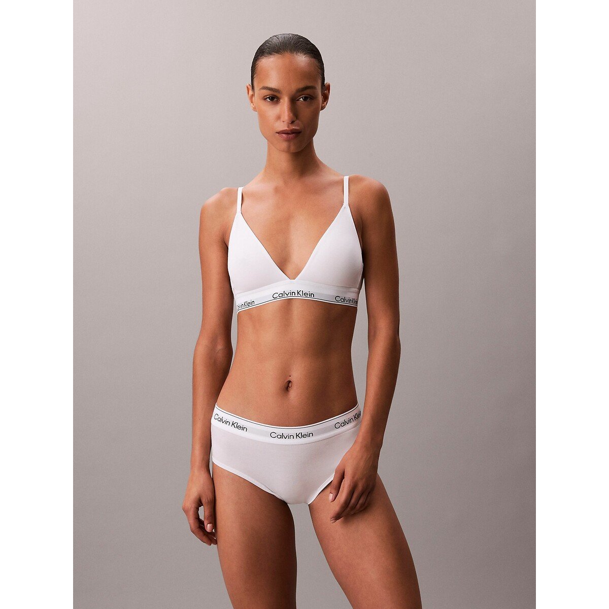 Calvin Klein Underwear Icon Cotton Modal Triangle Bra Women's White Extra Small