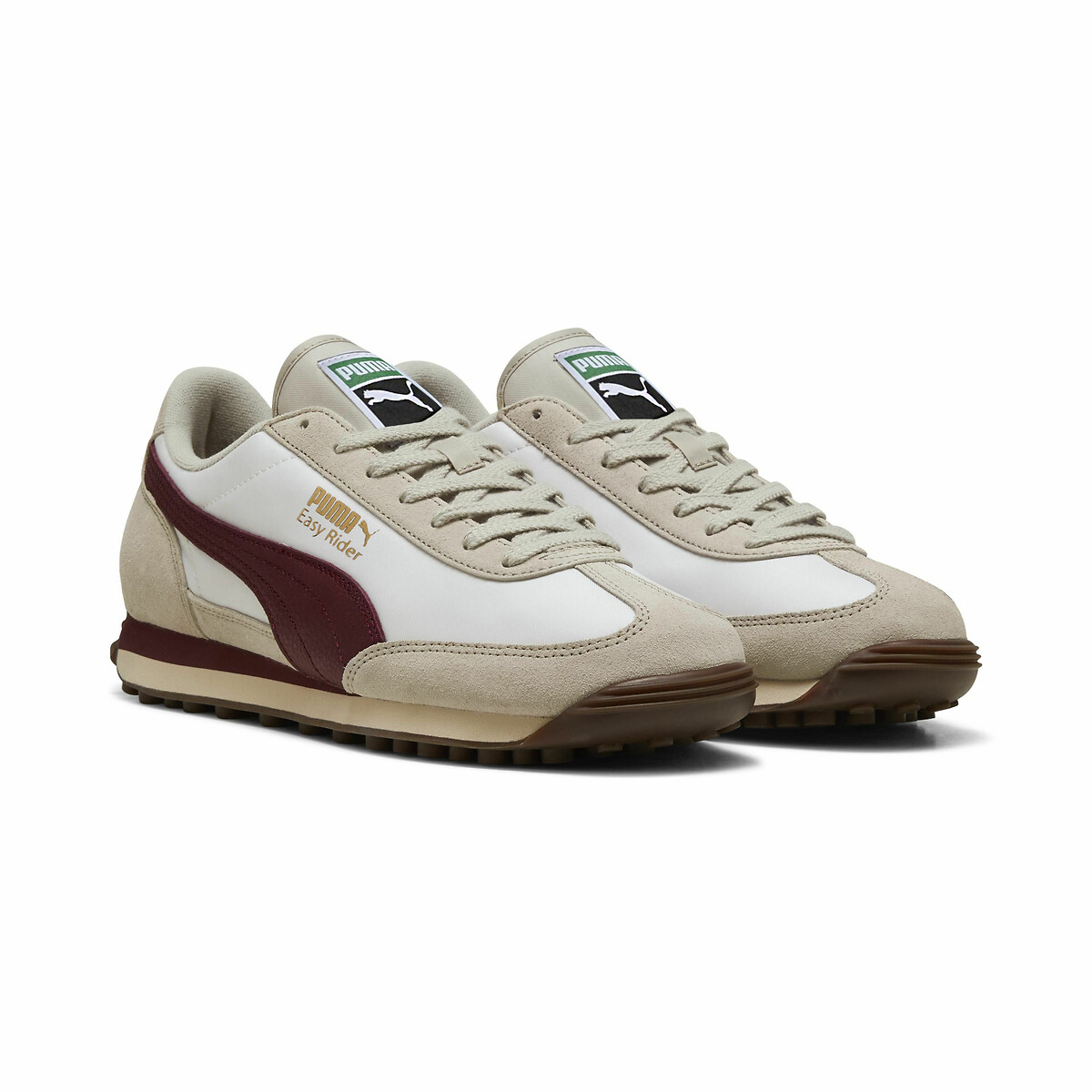 Puma Easy Rider Vintage Trainers Men's Ecru/Burgundy Size 40 (6.5)
