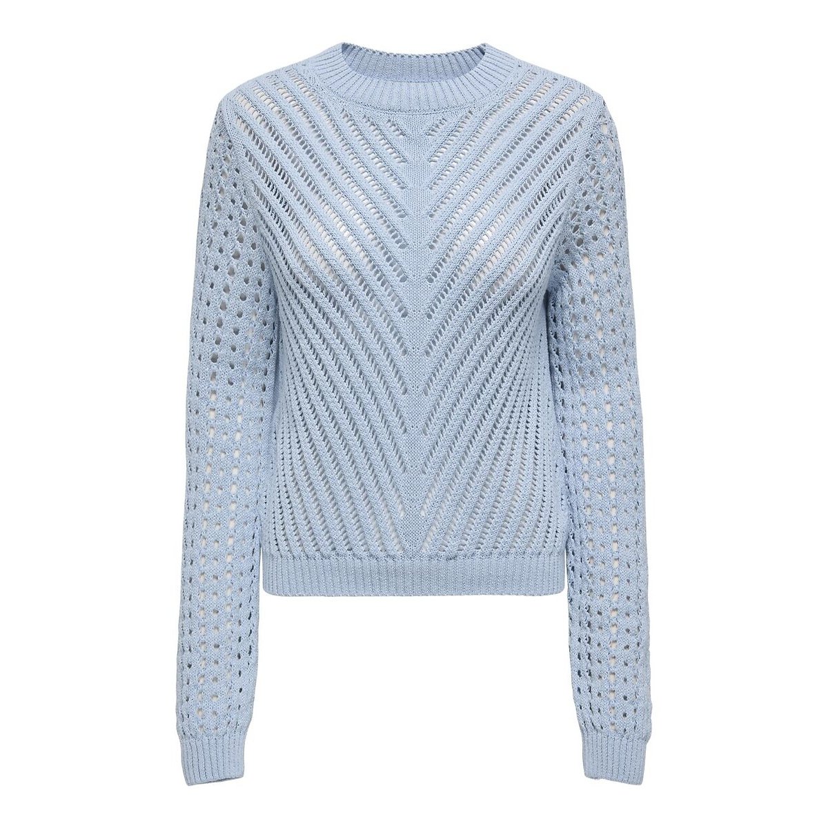 Jdy Openwork Crew Neck Jumper Women's Blue Extra Small