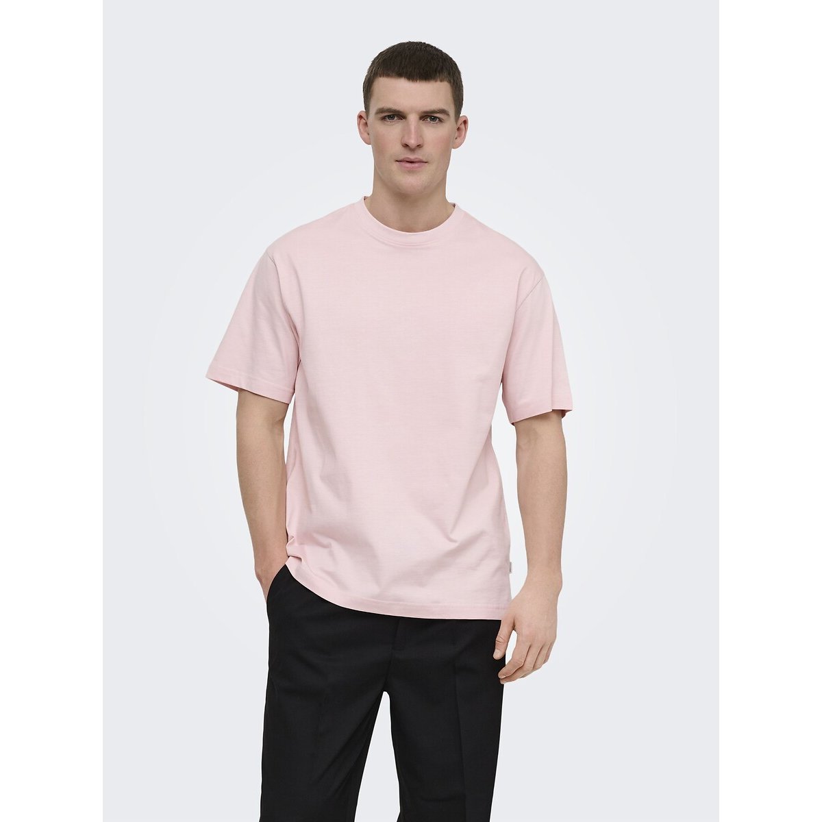 Only & Sons Loose Fit T-Shirt With Crew Neck Men's Pale Pink Extra Large