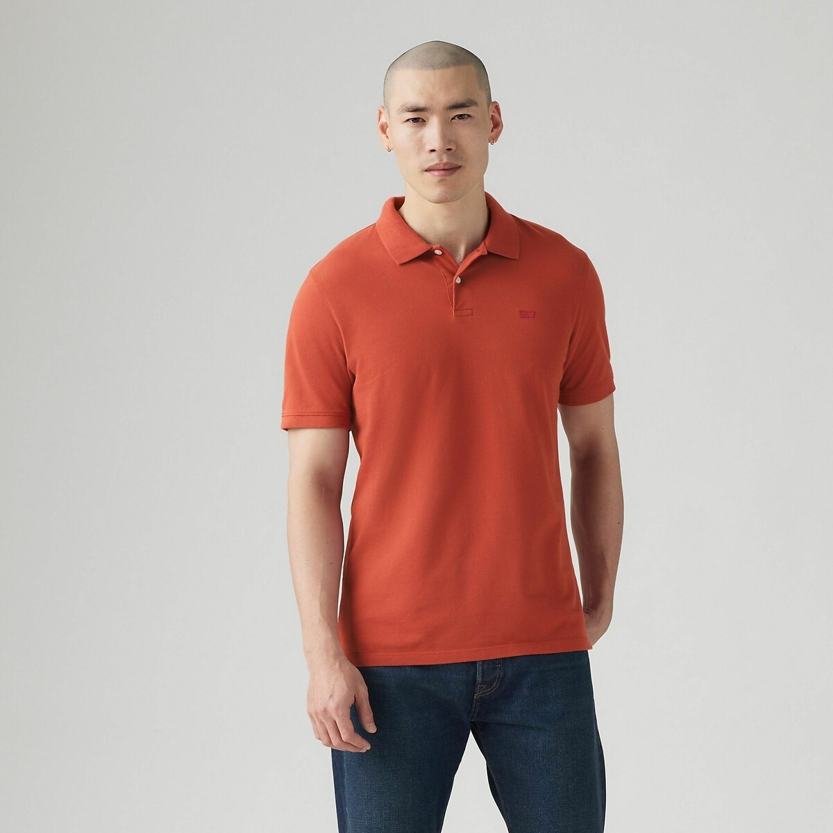 Levi's Men's Red Housemark Polo Shirt In Slim Fit Xxl