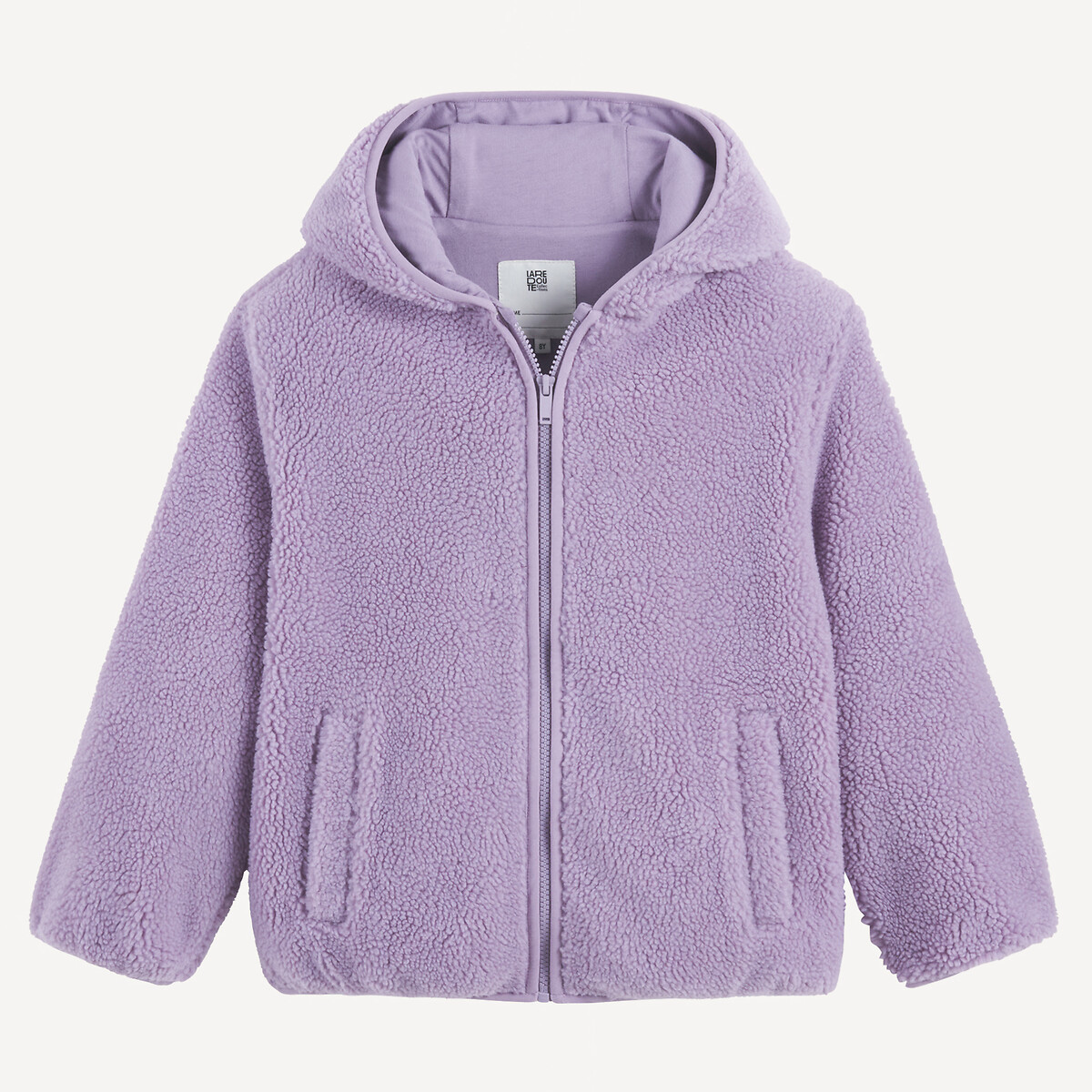 La Redoute Collections Chaleco con capucha de sherpa. Talla 94 cm (3 años). Color Rosa
