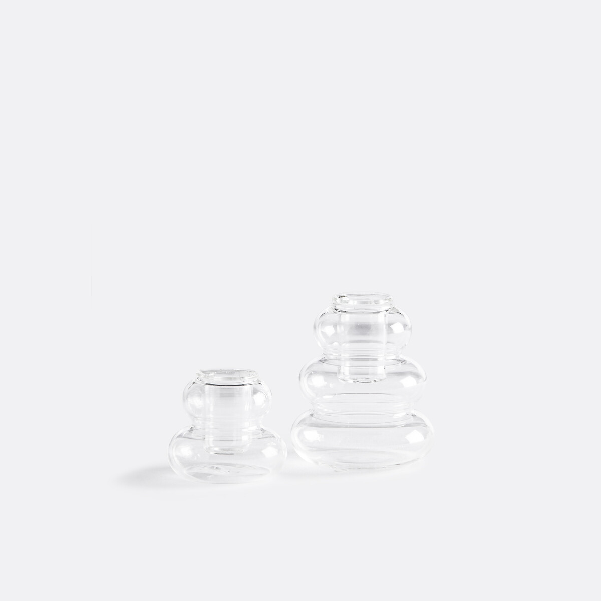 LA REDOUTE INTERIEURS Set van 2 kandelaars van transparant glas Hadi