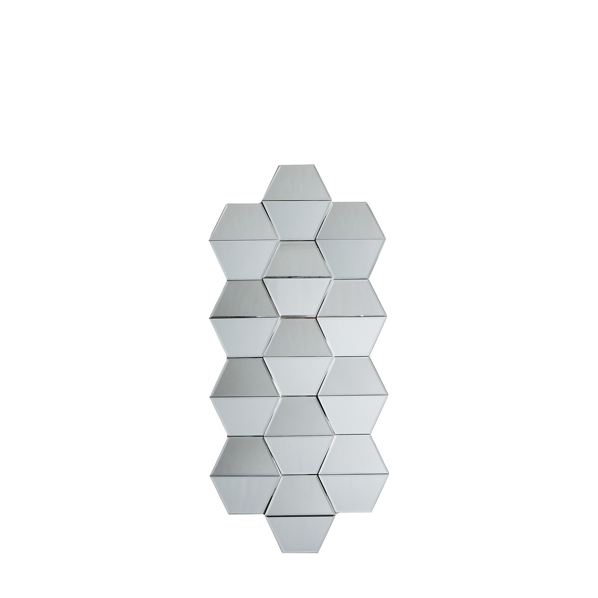 Édité Unisex Silver-Coloured 110X50cm Silver Decorative Mirror