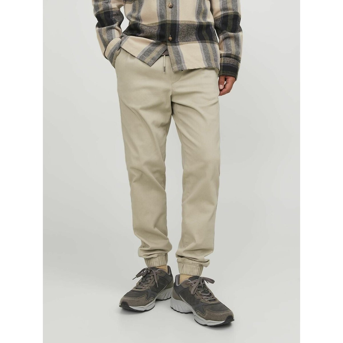 Jack & Jones Cotton Joggers Men's Beige Large