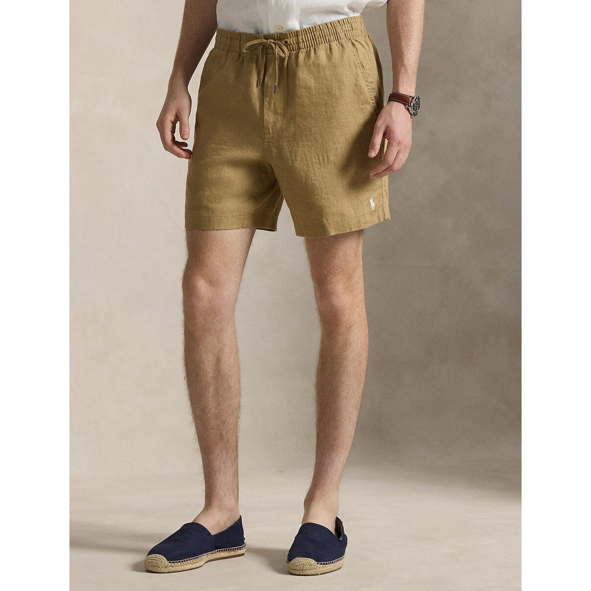 Short Polo prepster en lin 15 cm