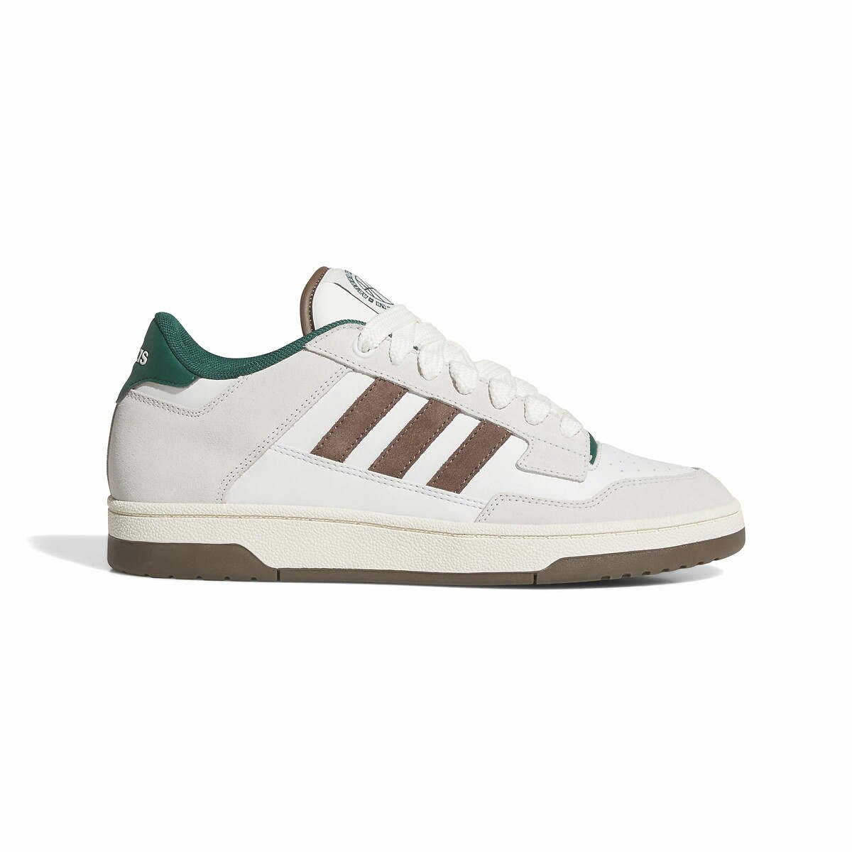 Adidas Sportswear Men's White/Green Baskets Rapid Court Low In Suede Size 41.3 (7)