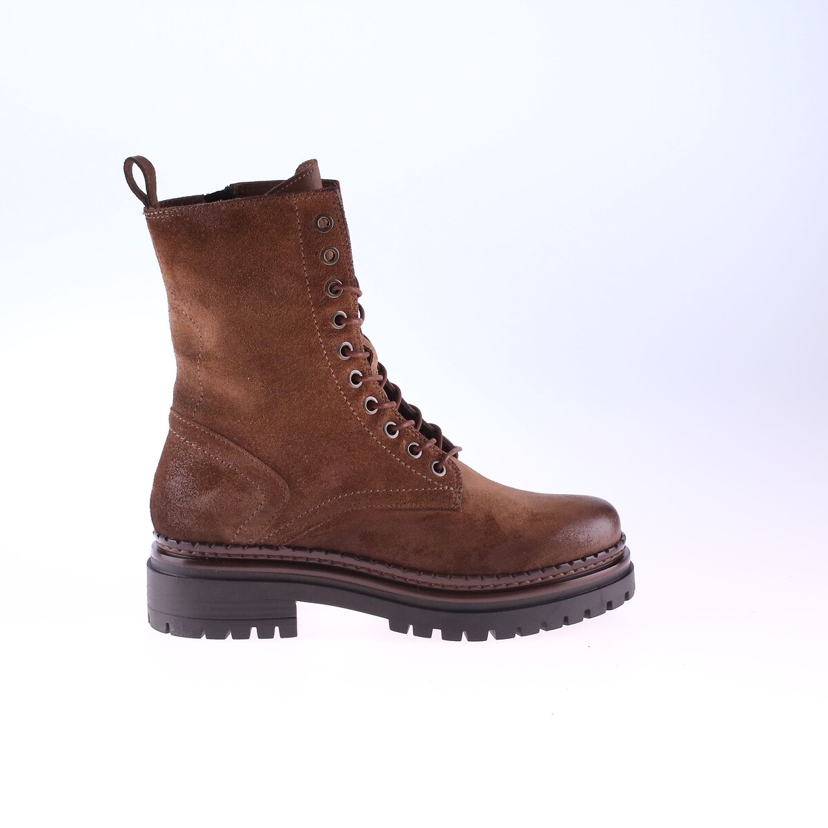 Mjus Lace-Up Suede Ankle Boots Women's Mahogany Size 38 (5)